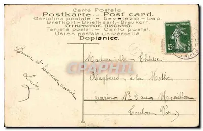 Proposta de casamento — K.F. Editeurs Paris 1253 — Verso