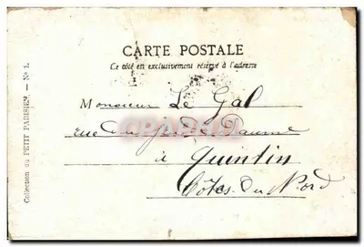 Paryż — Most Alexandre III — Kolekcja Petit Parisien — N° 1 — Rewers
