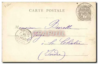 Paryż — Hôtel de Ville — Wydawca: Châtré, nr 124 — Rewers