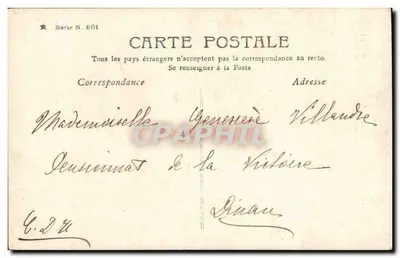 Madame du Balai — Sazerac Paris — Série N. 801 — Verso