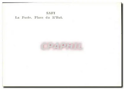 Safi — Praça do R'Bat — La Poste — Verso