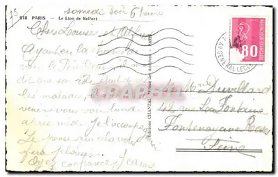 Il Leone di Belfort — Parigi — Edizioni Chantal — Verso