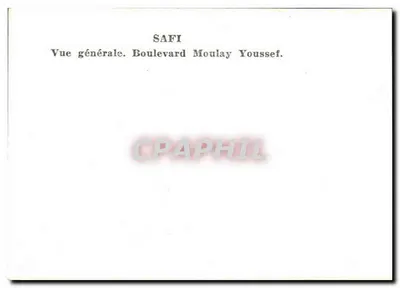 Safi — Vista geral. Boulevard Moulay Youssef — Boulevarde Moulay Youssef. — Verso