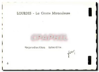 Lourdes - Grota Cudowna — zabroniona reprodukcja — n°6 — Rewers