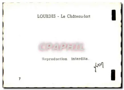 Lourdes — Zamek-fort — reprodukcja — seria 7 — Rewers
