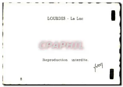Lourdes - Jezioro — reprodukcja — Rewers