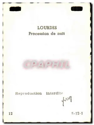 Lourdes — Processão noturna — 12 — Verso