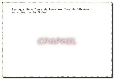 Basilica di Notre-Dame de Fourvière, Torre della Televisione e valle della Saône — Verso