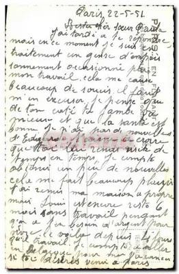 Notre-Dame w Paryżu — widok z nabrzeża z handlarzami ulicznymi — wydawca Xvon — Rewers