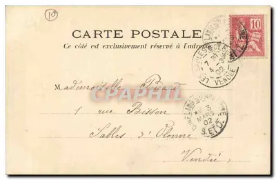 Paris — Estação Norte, Avenida Denain — editor Louis Moulin, n° 10 — Verso