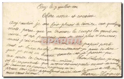 Jong koppel buiten — liefdesbrief — Bellone n°4063 — Achterkant
