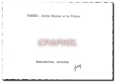 Tarbes - Jardim Massey e o Cloître — Verso