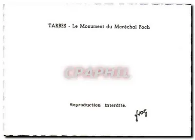 Tarbes - El Monumento del Mariscal Foch — Reverso