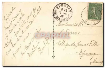 Paris — A Torre Saint-Jacques — A.P. n°124 — Verso