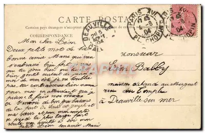 Paris — Bois de Boulogne — Cascata e Gruta — E.R., Paris, n°85 — Verso
