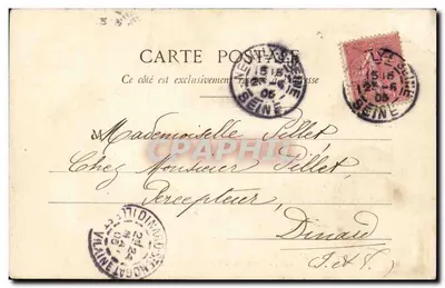 Paryż — Kościół św. Elói — kartka pocztowa datowana 22 maja 1905 — Rewers