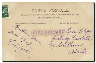 Giovane donna che scrive — Buon Anno — CIRCÉ n°5041 — Verso