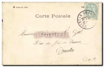 Fille en fleurs — Stebbing Paris — Série N° 743 — Verso