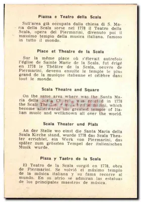 Piazza della Scala — Teatro alla Scala — wydawca nie widoczny — Rewers