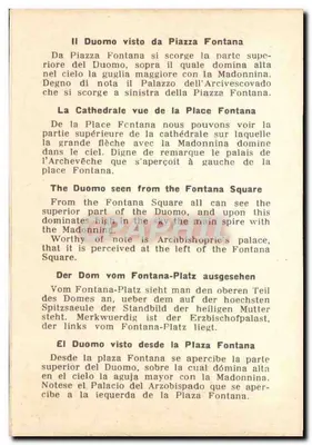 Piazza Fontana — widok na Duomo i Palazzo Arcivescovile — n° 103 — Rewers
