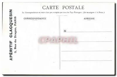 Poort Saint-Martin — Parijs — uitgever Apéritif Clacquesin, serie-nummer niet zichtbaar — Achterkant