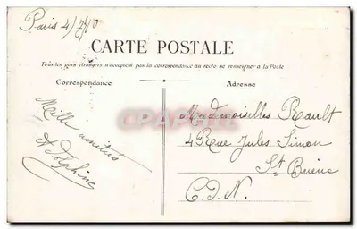 Parijs — Rue de Rivoli en plein de l'Hôtel de Ville — Magasins Réaulx — Achterkant