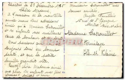 Bom Ano — pássaros e flores — Mary Golay — Verso