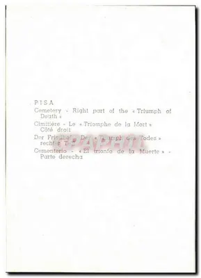 Pisa - Camposanto - Le Triomphe de la Mort. Parte Destra — Verso