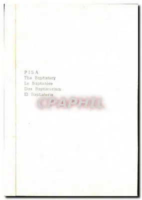 Pisa - Battistero — éditeur non indiqué, n° de série non visible — Verso