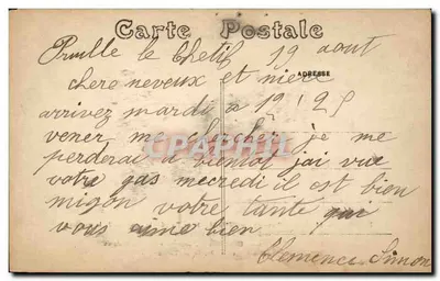 Benedyktowanie dwóch dzwonów w Torcé — N.-D. de Torcé, 2 lipca 1923 — wydawca nie widoczny — Rewers