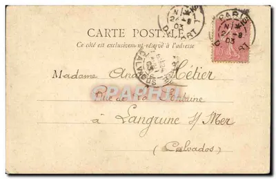 Paryż — Panthéon (front) — E.R. Paryż, n°89 — Rewers