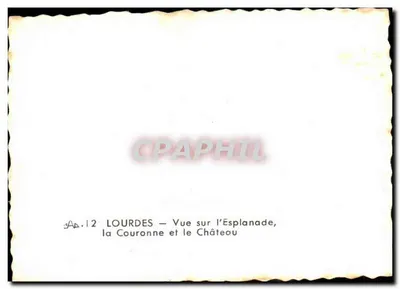 Lourdes — Widok na Esplanade, Couronne i Zamek — n° A.12 — Rewers