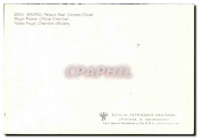 Madryt - Pałac Królewski. Sala Oficjalna — Wydawnictwo Patrimonio Nacional — Rewers
