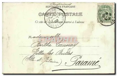 Pocztówka Stara pocztówka Saint Germain l'auxerrois — Rewers