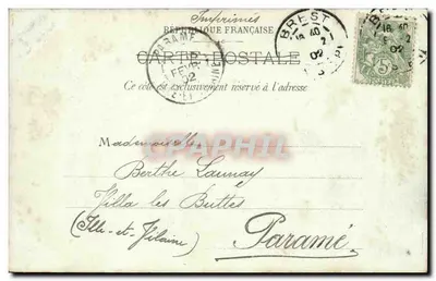 Paryż — Mały Pałac — Grafika Brest n°92 — Rewers
