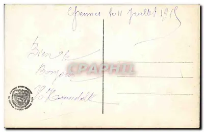 फॉय के मेसेंजर — सैनिक एक छोटे लड़के को फूल देता है — डिक्स 194/3 — पीछे