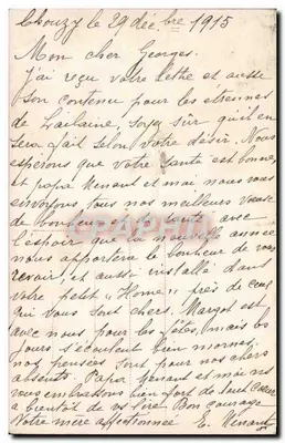 Bonne Année — dekor z jodłami i różami — wydawca nieznany, numer serii nie widoczny — Rewers