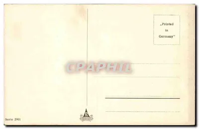 Nacht-Tanz unter dem Mond — Dorf-Szene — Radierung von J. Rizzet, Serie 2901 — Rückseite