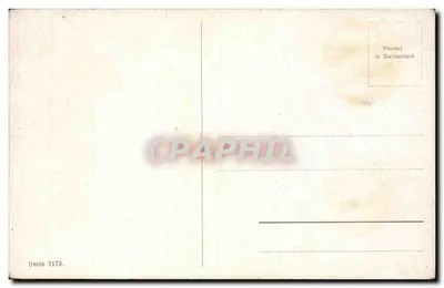 Dois tetras em um paisagem de outono — obra de M. Canova — Série 1175 — Verso