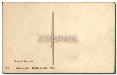 Flores de Pommier — série 320 — IMP. F. Champenois, Paris — Verso