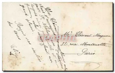 Mulher jovem vestindo um vestido roxo segurando um cesto de rosas — St Nicolas, n° 809 — Verso