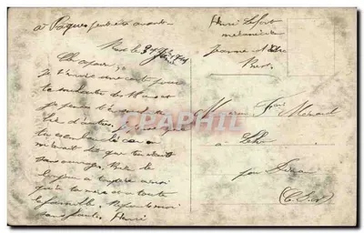 Menina com chapéu florido — Aniversário — ARS Paris 1911 — Verso