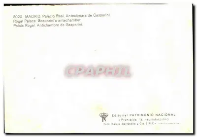 Pałac Królewski. Antecámara de Gasparini — Madryt — Wydawnictwo Patrimonio Nacional — Rewers