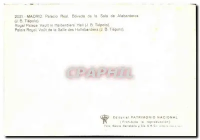 Pałac Królewski. Szyba Salony Alabarderów (J. B. Tiepolo) — Rewers