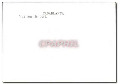 Casablanca — Vista del puerto — Reverso