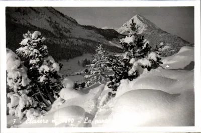 Clavière m 1800 - La punteta — vista nevada — série 7