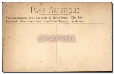 Panoramiczny widok wież Świętego Katarzyny — Strona południowa — Paris Artistique, nr 39 — Rewers