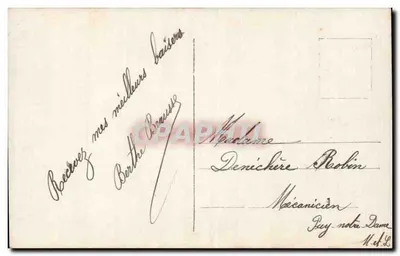 Bambino in vestito rosa — con mazzo di rose — editore REX n°4065 — Verso