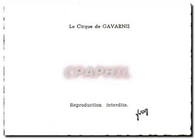O Circo de GAVARNIE — vista panorâmica — editor não identificado — Verso