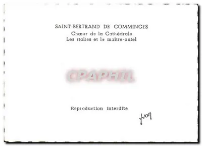 Saint-Bertrand de Comminges — Nave da Catedral, as bancadas e o altar-mor — Verso